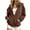 Brown, variant on Half Zip Casual Jacket for Womens Long Sleeve Drawstring Hooded Jackets with Pockets Running Workout Hoodies