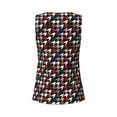 thumbnail image 5 of Gaeub Houndstooth Green Red Women's Workout Tank Tops Lightweight Sleeveless Shirts for Women for Athletic Running Tennis Yoga - X-Large, 5 of 9
