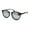Black Gold Silver Mirror, variant on Womens Designer Fashion Round Keyhole Horn Rim Plastic Sunglasses Grey Tortoise Smoke Mirror