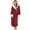 Red, variant on haxmnou women plus size winter plush long shawl bathrobe long sleeve hooded coat robe black l