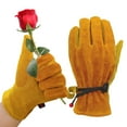 thumbnail image 1 of Fgnfyis Cowhide Work Gloves for Agricultural Horticultural Vehicle Labor Wear Durable and Protective Yellow, 1 of 9