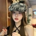 thumbnail image 3 of SikaFu Summer Version Of Retro Flowers Embroidered Forward Hat Girl Out Of The Street To Show Face Small Versatile Fashionable Beare Hat, 3 of 9
