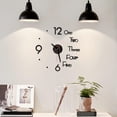 thumbnail image 3 of DIY Wall Clock 3D Mirror Surface Sticker Home Office Decor Clock, 3 of 7