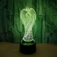 thumbnail image 2 of YSITIAN 3D Angel Wing Night Light Lamp Illusion Night Light 7 Color Changing Touch Switch Table Desk Decoration Lamps Gift YT-7374, 2 of 6