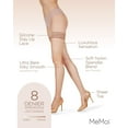 thumbnail image 3 of MeMoi Women's Simply Bare Ultra-Sheer Stripe-Top Thigh-High Stockings - Womens - Female, Q1/Q2, Honey, 3 of 12