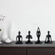thumbnail image 3 of Estatua de escultura de escritorio Zulema Yoga nórdico Pose Adorno 4 piezas, 3 of 8