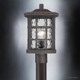 thumbnail image 4 of Urban Ambiance Luxury Craftsman Outdoor Post Light, Medium Size: 16.5"H x 9.5"W, with Tudor Style Elements, Highly-Detailed Design, Oil Rubbed Parisian Bronze Finish and Water Glass, UQL1247, 4 of 8