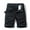 Men's Black Belted Bermuda Cargo Shorts, variant on Men's Summer Shorts Solid Color Multi-Pockets Straight Bermuda Shorts with Belt Belted Bermuda Cargo Shorts for Men Dark Blue 6