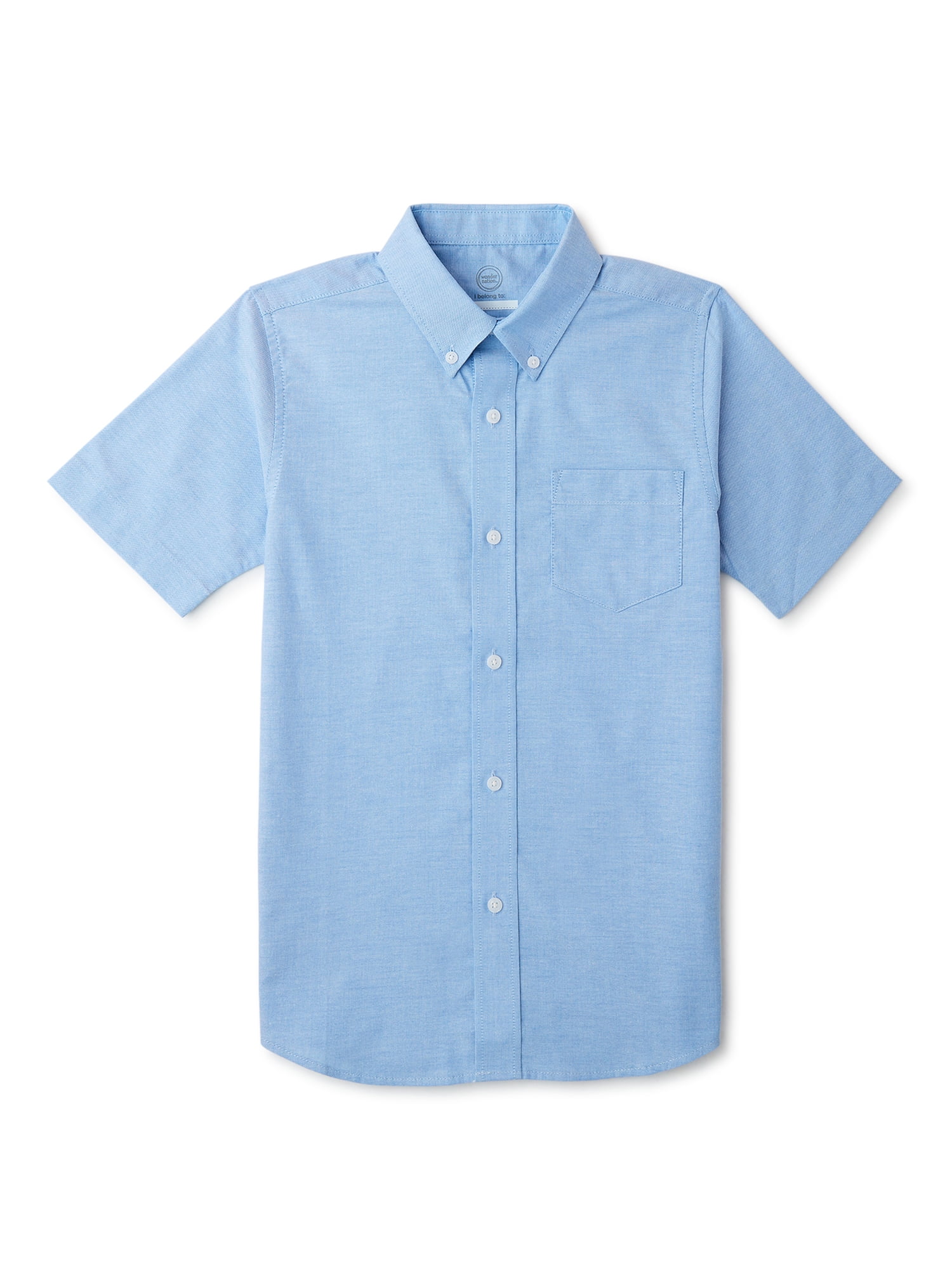 Ziggys School Shirts Blue Easy Care Non-Iron Short Sleeve CLEARANCE 