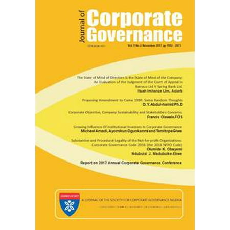 Journal of Corporate Governance - eBook