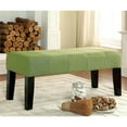 thumbnail image 4 of Furniture of America Parcey Contemporary Fabric Padded Bench in Green, 4 of 6