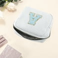 thumbnail image 3 of Unique Bargains 1 Pc Letter A Pattern Makeup Bag for Travel White Corduroy, 3 of 6