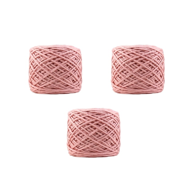 Billuyoard 3 hilos de punto, suministros de costura de bolas de algodón, accesorios de bricolaje transpirables, coloridos, flexibles al tacto, herramientas Artesanía Rosa oscuro Billuyoard HA082642-03