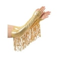 thumbnail image 2 of Runhomal Gants Sans Doigts Longueur Coudée pour Femmes Gants Longs à Paillettes Doré Taille Unique, 2 of 6