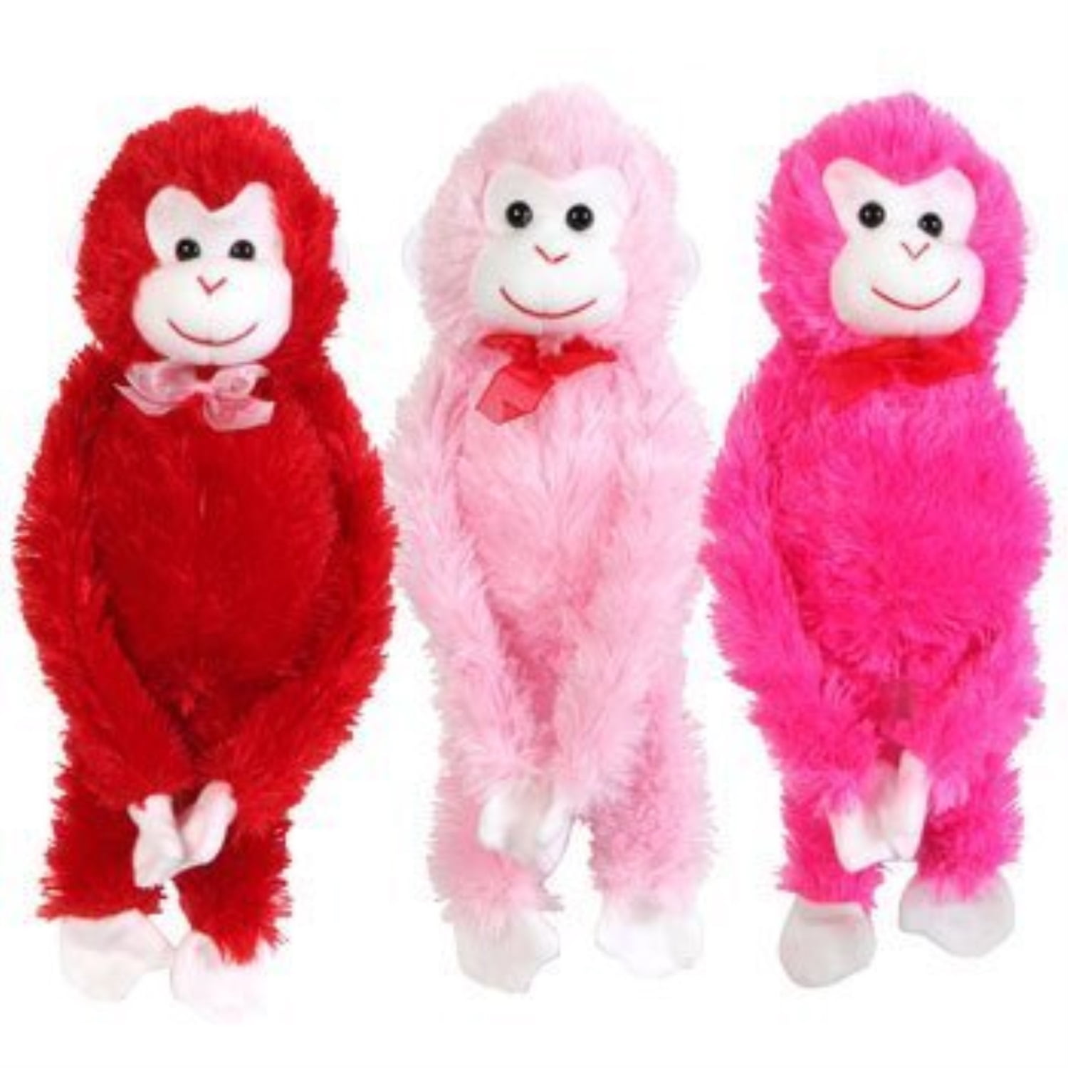 valentine's plush hanging monkey 17"