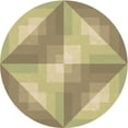 thumbnail image 1 of Ahgly Tapis Rond Lavable en Machine Intérieur Transitionnel Brun Cuivré, 6 Pieds Rond, 1 of 7