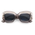 thumbnail image 2 of Womens Mod Thick Beveled Plastic Retro Glamorous Sunglasses Slate - Black, 2 of 8