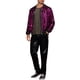 thumbnail image 2 of CHAQUETA CHIC para Hombres Chaqueta de Béisbol con Lentejuelas Argyle Chaqueta Brillante para Fiesta Club Color Rojo Rosa, 2 of 6