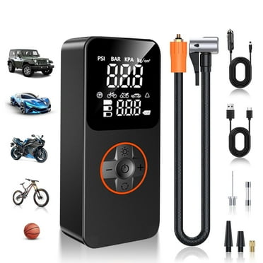 Portable Air Compressor - 25000mAh & 150PSI Cordless Electric Tire Pump, Black