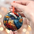 thumbnail image 4 of Cedar Waxwing 5 Ceramic/Acrylic Christmas Ornament, Autumn Feast Accent, Valentine Heart Moment, Mom Gratitude Moment, Festive Memory 2025 Collectible, 4 of 5