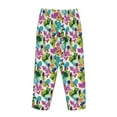 thumbnail image 5 of Naloa Watercolor Flowers Print Women’s Ultra-Soft Comfy Pajama Lounge Pants with Pockets & Drawstring, 5 of 8