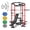 Power Cage - Red/Home Gym Package(230LB Colorful Plates), variant on Mikolo Power Rack Cage with LAT Pulldown System,1200 lbs Capacity Power Rack with 1200 lbs Capacity Weight Bench and 1500 lbs Capacity Barbell(Red Combo)