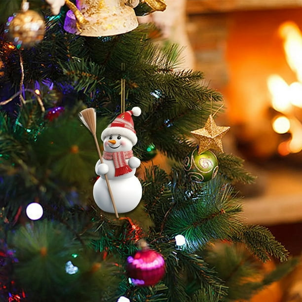 Christmas Ornament Unique Christmas Snowman Decoration Acrylic Hanging Pendant Christmas Tree Holiday Decoration