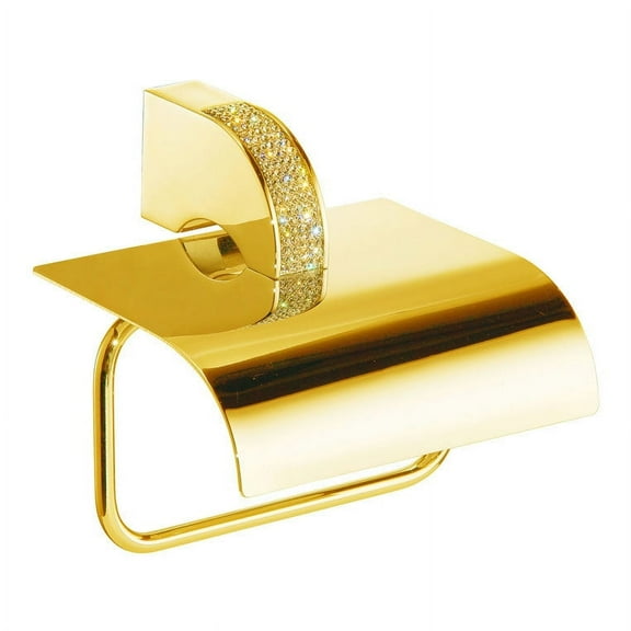 Cecilia toilet paper holder with cover. Swarovski crystals inlaid