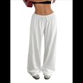 thumbnail image 3 of Pantalones Deportivos Anchos para Mujer, con Cordón, Holgados, de Cintura Alta y Sueltos, Informales XL, 3 of 9
