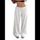 thumbnail image 3 of Pantalones Deportivos Anchos para Mujer, con Cordón, Holgados, de Cintura Alta y Sueltos, Informales M, 3 of 9