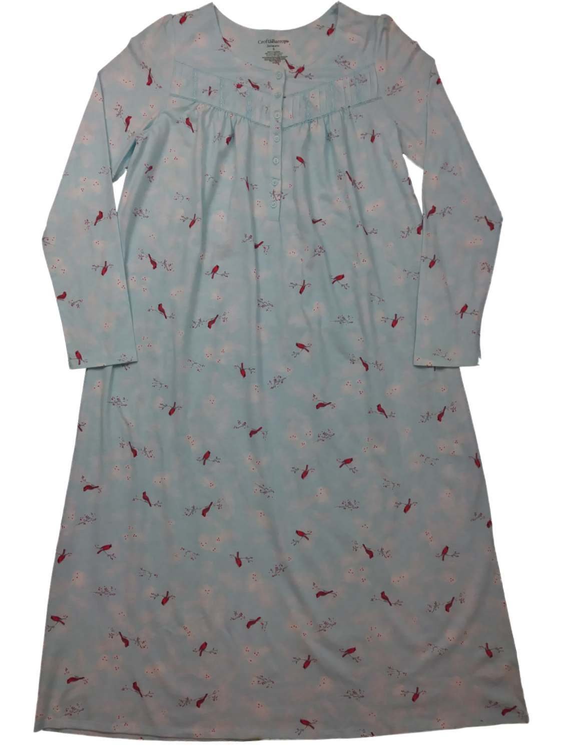 Womens Nightgown Sleepshirt Bird Wedding Sweet Birds Pattern Size S-XXXL Lilac