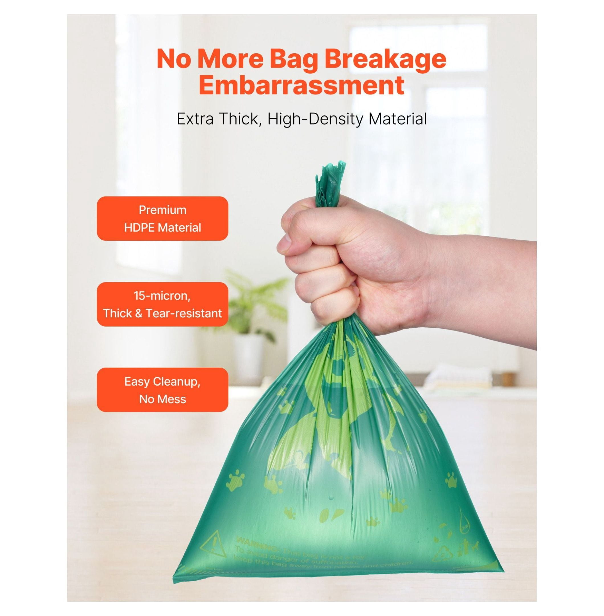 Dog Poop Bags 270 Count, Biodegradable Pet Waste Bags - Lavender Scented, Leak-Proof, Thick HDPE - for Dog Walking, Cat Litter, Pet Cleanup