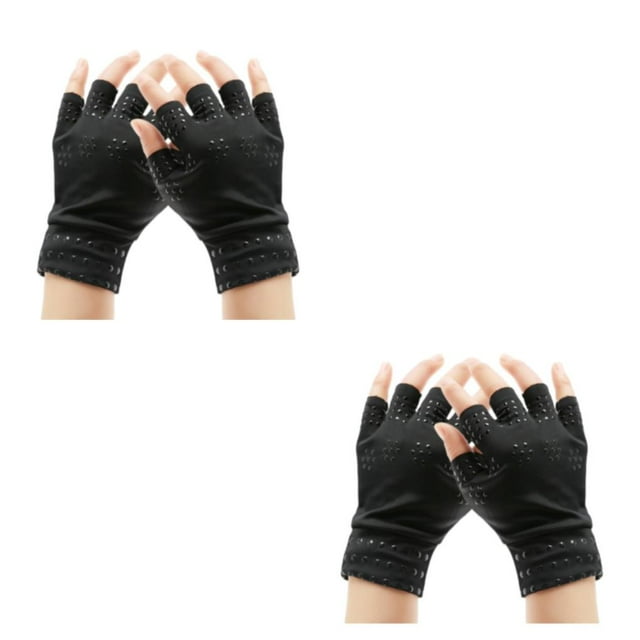 Sonducket Alivie la artritis con guantes para terapia de artritis convenientes para trabajar guantes sin dedos de terapia magnética Type3 NO3