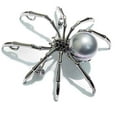 thumbnail image 6 of Opvise Fashion Women Rhinestone Faux Pearl Spider Brooch Pin Corsage Lapel Jewelry Gift, 6 of 8