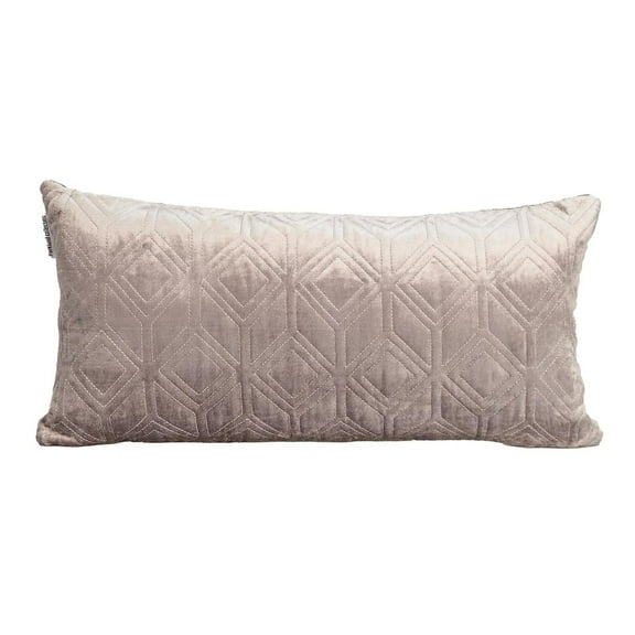 Parkland Collection Aleta Transitional Quilted Taupe Throw Pillow