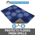 thumbnail image 2 of Drymate Pet Bowl Placemat, Dog & Cat Food Feeding Mat - Absorbent Fabric, Waterproof Backing, Slip-Resistant - Machine Washable/Durable (12” x 20”) (Good Medicine Blue 8), 2 of 7