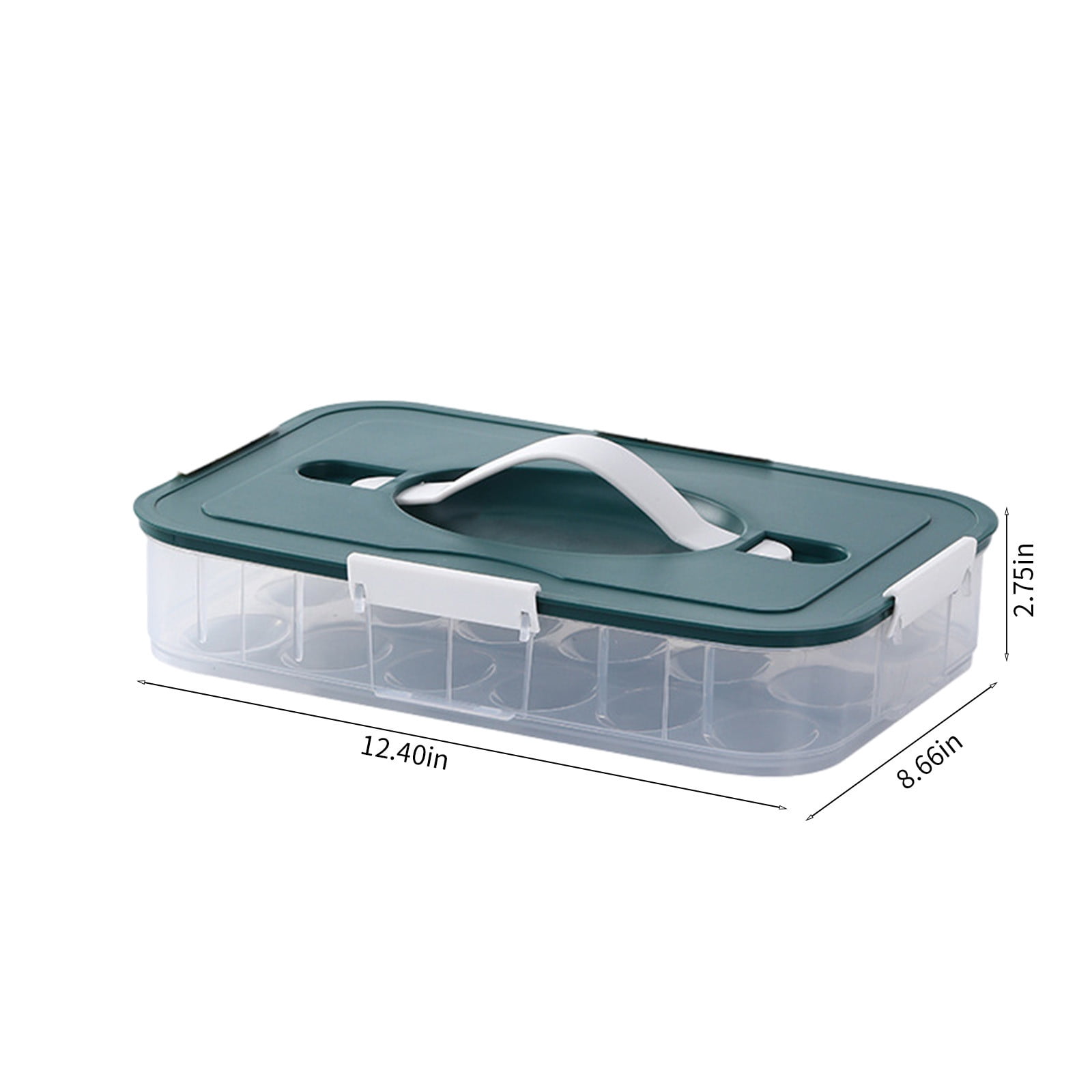 Egg Container for Refrigerator | 18 Egg Storage Organizer with Lid | Clear Plastic Egg Keeper | Stackable Fridge Organizer for Kitchen | Reusable Food Freshness Container