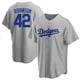 thumbnail image 1 of Nueva Camiseta De Béisbol Cardigan Dodgers Baseball #42 Ropa Deportiva De Verano Robinson Gris-L (44), 1 of 2