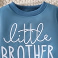 thumbnail image 4 of Gerichy Baby Boys Fall Winter Outfits, Toddler Baby Boy Girl Kids Boys Casual Long Sleeves little brother Letters Prints Sweatshirts Top Pants 2pcs Set Outfit Baby Boys Tops Pants Winter Sets, 4 of 6