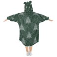 thumbnail image 2 of FORMRS Wearable Blanket Hoodie with Sleeves for Kids Cozy Flannel Sweatshirt, New Year Tree Pattern, 2 of 7