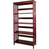 Mission Style 4-Tier Open Bookcase, Cherry