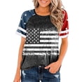 thumbnail image 1 of WZXFASHION Hauts pour Femmes Mode Manches 3/4 Col Rond Chemises Décontractées Tendance Blouses Imprimées Plissées devant t-Shirts Soldes Aujourd'hui Offres T-shirt Manches Courtes pour Femmes, 1 of 5