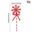 thumbnail image 6 of Christmas Candy Tree Picks with Ribbon Christmas Decorations Glitter Lollipop Candy Canes Ornaments for Xmas Tree Topper Home Vase Party Ornaments, 6 of 6
