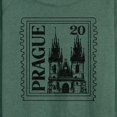 thumbnail image 3 of Instant Message - Prague Postage Stamp - Women's Lightweight French Terry Long Sleeve Shirt, 3 of 6