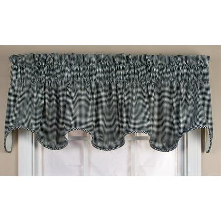 Ellis Curtain Logan Check Lined Scallop Valance