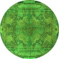 thumbnail image 1 of Ahgly Company Indoor Round Medallion Green Traditional Area Rugs, 8' Round, 1 of 1