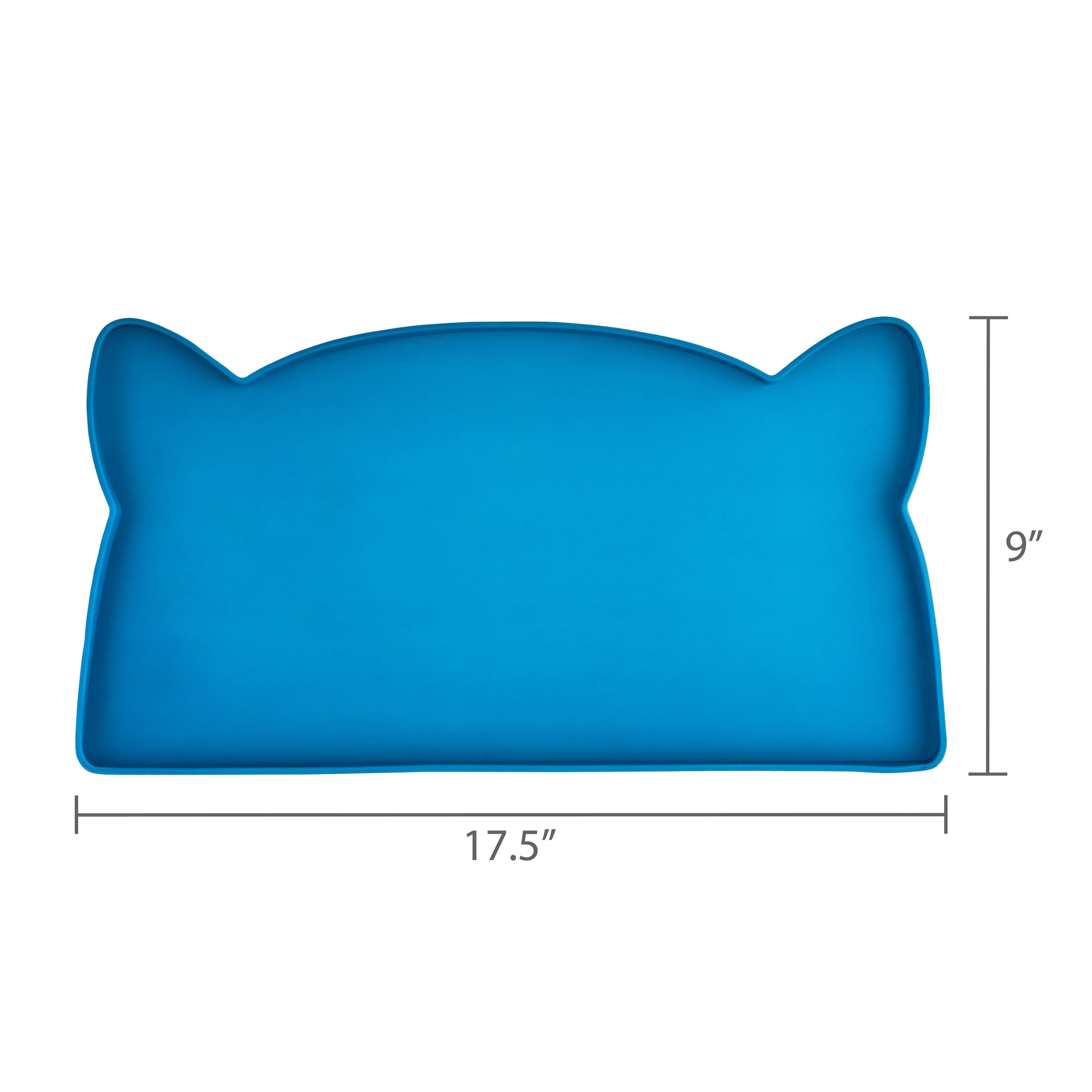 Vibrant Life Silicone Cat Feeding Mat, Blue, 17.5" x 9"