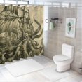 thumbnail image 7 of Orinice Octopus Tentacles Bathroom Decor Set - Colorful Luxurious Graphic Print Polyester Fabric Shower Curtain Set with Hooks 36x72, 7 of 7