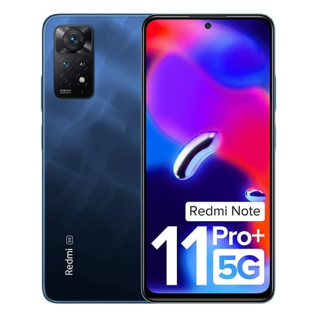 Redmi Note 11 Pro + 5G Factory Unlocked Dual SIM 8GB RAM+256GB ROM Smartphone- Mirage Blue