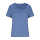 thumbnail image 4 of Camiseta de manga corta holgada informal lisa con cuello en V y cuello en V de verano para mujer OAVQHLG3B Store lin121212, 4 of 5